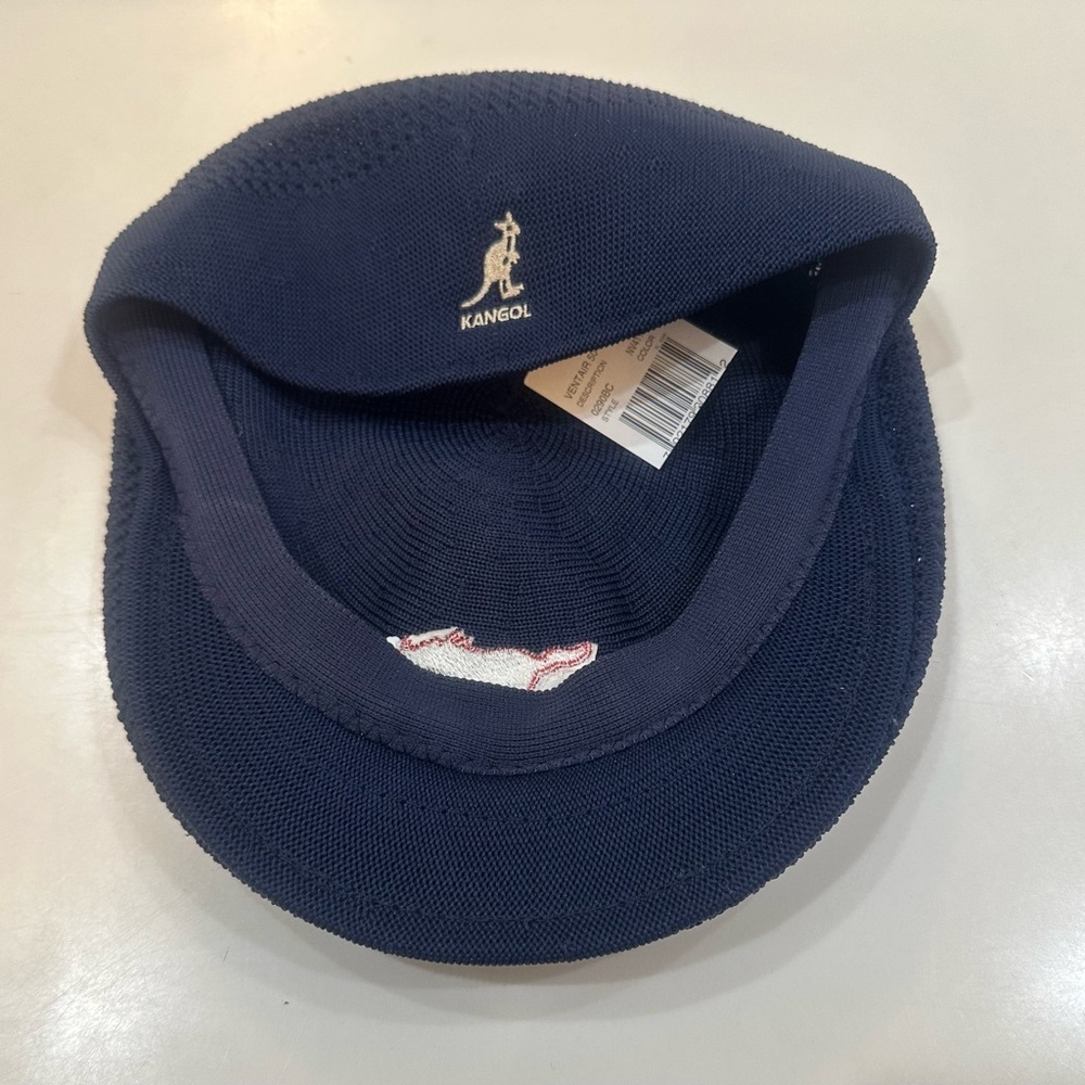 NWT Kangol 504 Ventair Mesh Cap XL Navy Blue SMU/Ford Mustangs Horse Logo - Picture 4 of 9